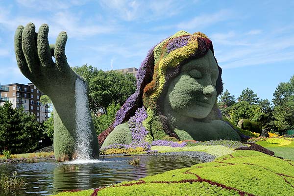 Gaia the mother goddess a recurring theme at Mosaiculture