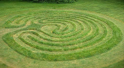 Grass labyrinth. Something anyone can do and have fun with.