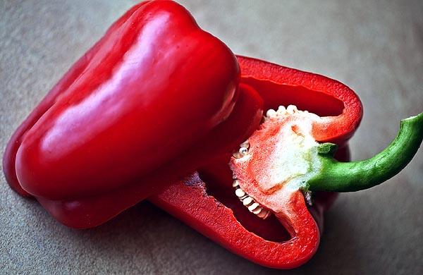 Peppers are thick walled and tasty