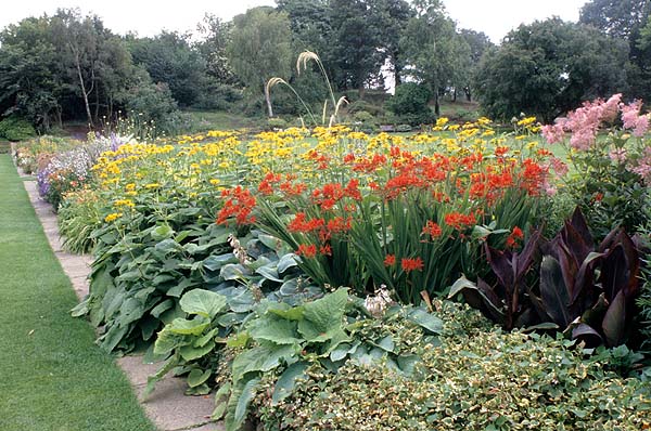 Shorter garden border. Still taller in center and shorter on the outside.